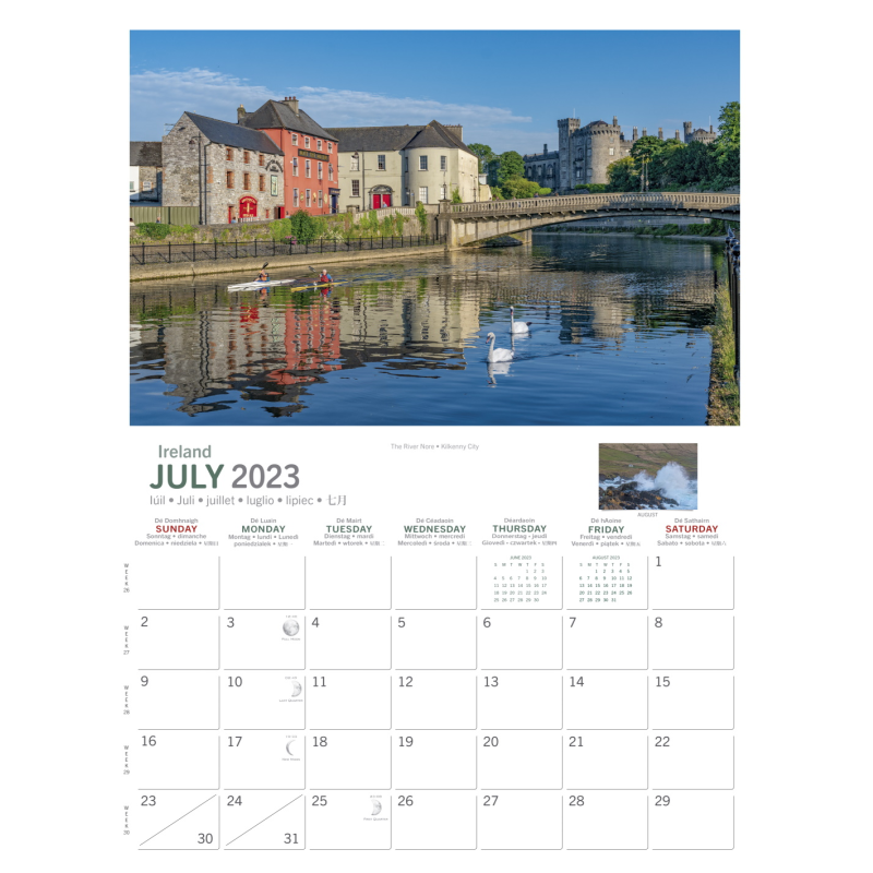 A4 Scenic Views of Ireland Calendar 2023 by Liam Blake